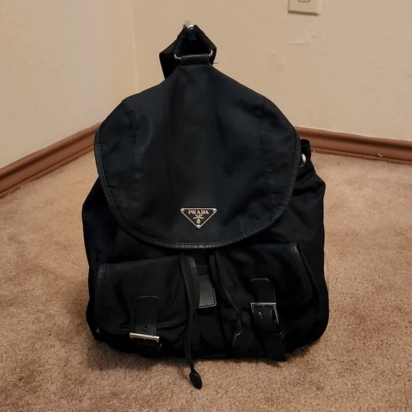 Prada | Bags | Prada Black Nylon Tessuto Twin Pocket 